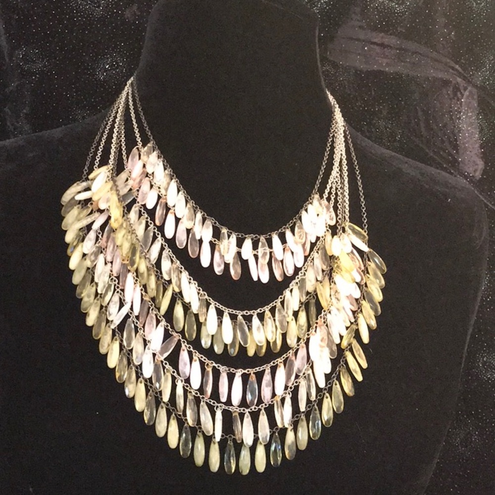Lydell N.Y.C 7 strand waterfall bib necklace